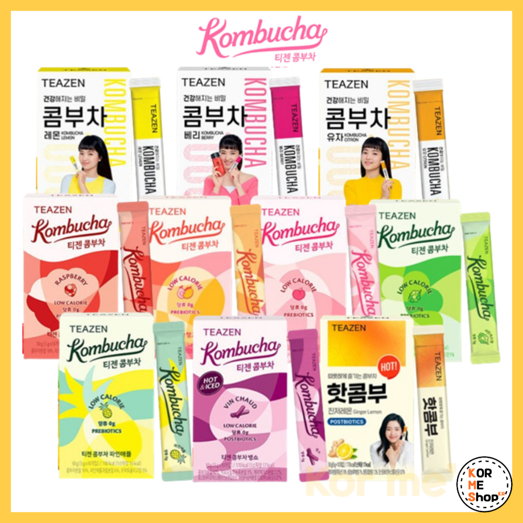 Kombucha TEAZEN Healthy Kombucha 10 hương vị | Đào, Chanh, Citron, Berry, Dứa, Shine Muscat, Xoài ổi