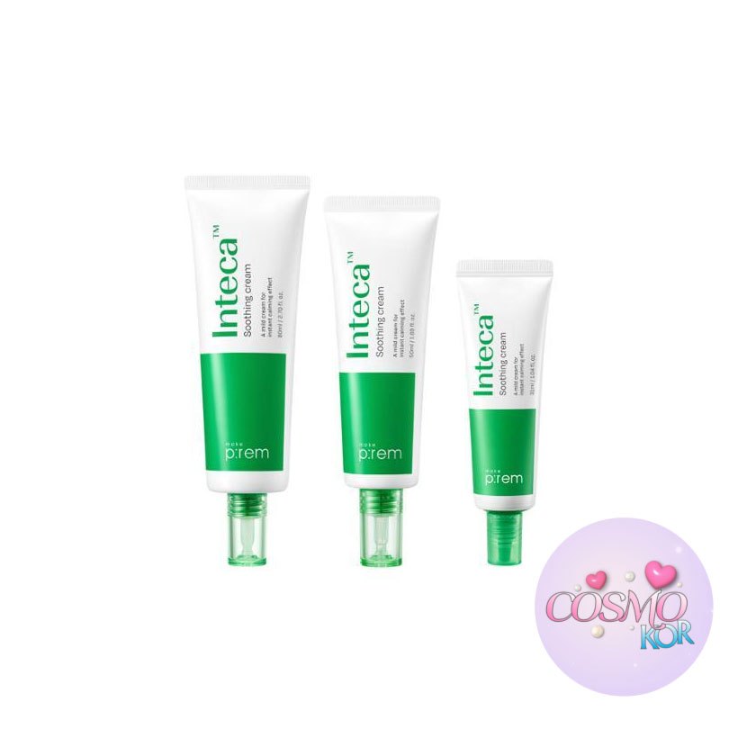 make p:rem Inteca Soothing Cream Calming effect Cica Vegan Sebum Moisturizing make prem