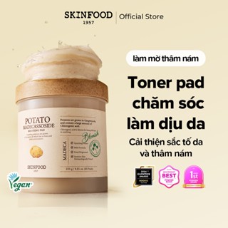 [SKINFOOD Official] Hộp 60 miếng bông khoai tây / làm dịu và sáng da / Potato Madecassoside Soothing Pad / Toner Pad