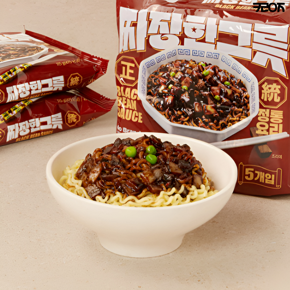 [Không có thương hiệu] Mì Jjajang Mì Đậu Đen Ramen Hàn Quốc (5 Gói)