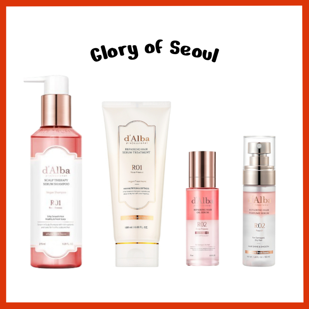 [New] D'ALBA Professional Vegan Hair Shampoo, Hair Serum Treatment, Hair Oil Serum, Hair Perfume Ser