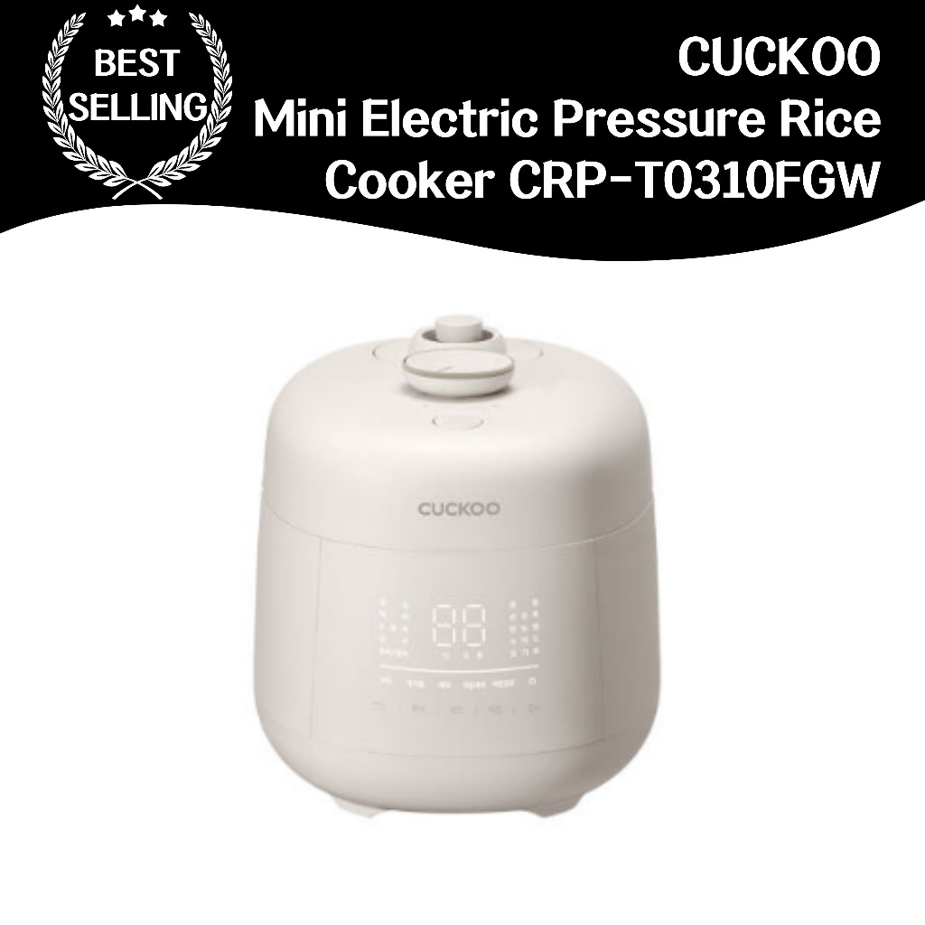 Cuckoo Cuckoo Mini Điện Áp Nồi Cơm Điện Cho 3 Người (CRP-T0310FGW) Thiết Kế Nhỏ Gọn, Nấu Ăn Hiệu Quả