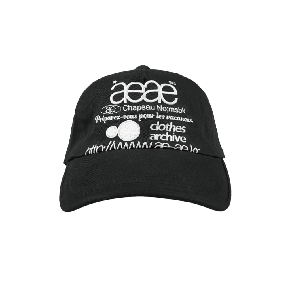 [Authentic Dealer] [aeae]  WEB LOGO 5PANEL CAP [ĐEN]