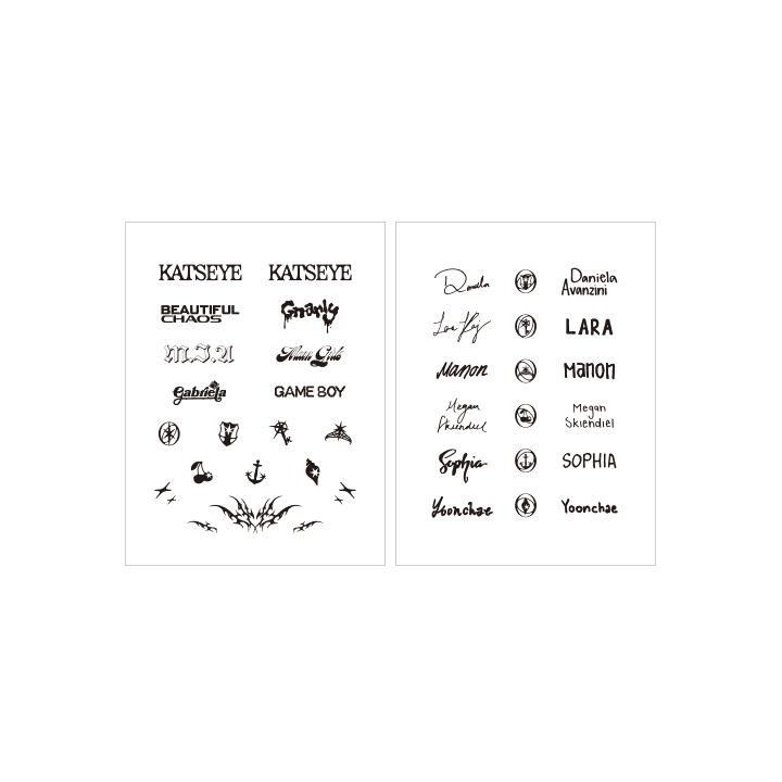 KATSEYE TATTOO STICKER CHUỖI ĐẸP