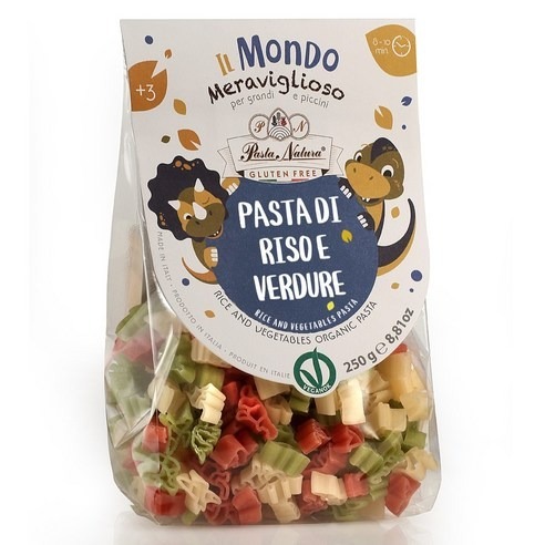 [Sản xuất tại Ý] Pasta hình khủng long hữu cơ Pasta Natura 250g