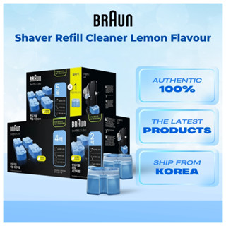 [BRAUN] Nước vệ sinh máy cạo râu BRAUN Shaver Refill Cleaner hương chanh – Dùng cho mọi dòng máy (2 / 4 / 6 hộp)