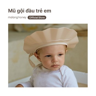 [Malang Honey] Mũ gội đầu cho bé/Mũ tắm trẻ sơ sinh chất liệu an toàn dễ điều chỉnh bảo vệ 2 lớp