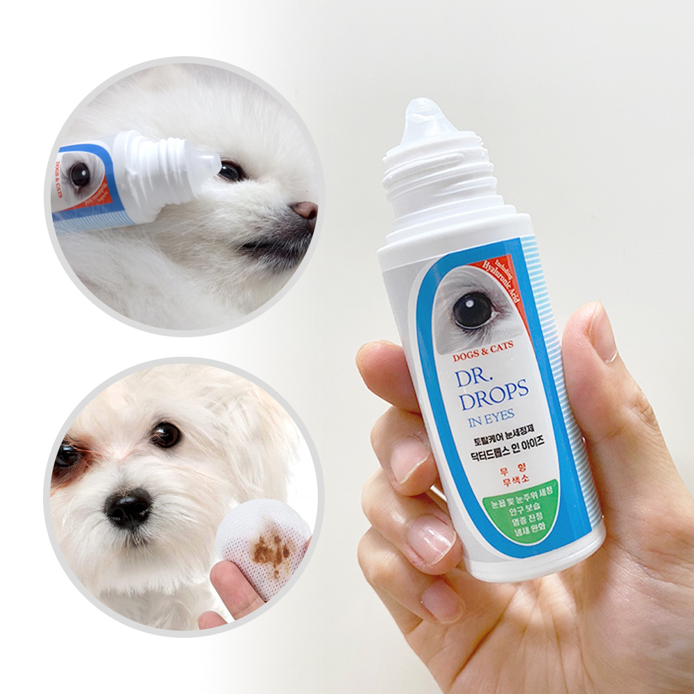 Sữa rửa mắt cho thú cưng Dr.Drops in Eyes - 60ml (2 chai) / Sữa rửa mắt cho thú cưng / Dung dịch mắt