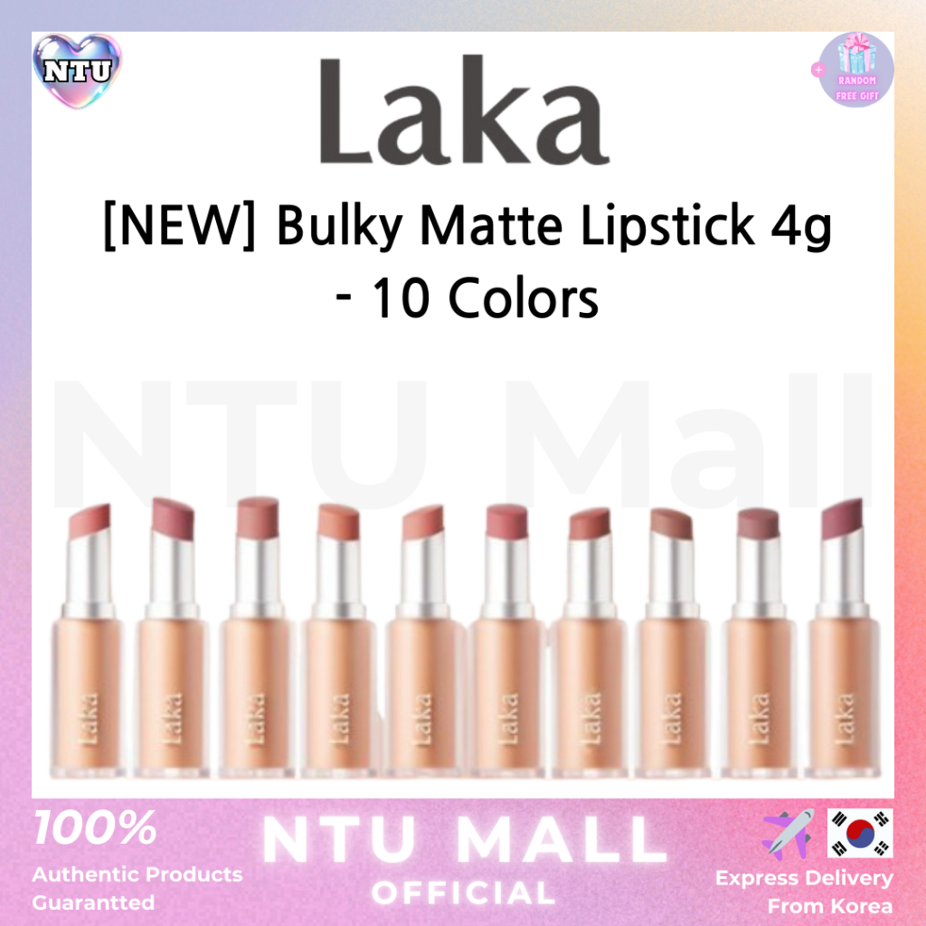 [LAKA] Son môi MỚI Bulky Matte 4g - 10 Màu