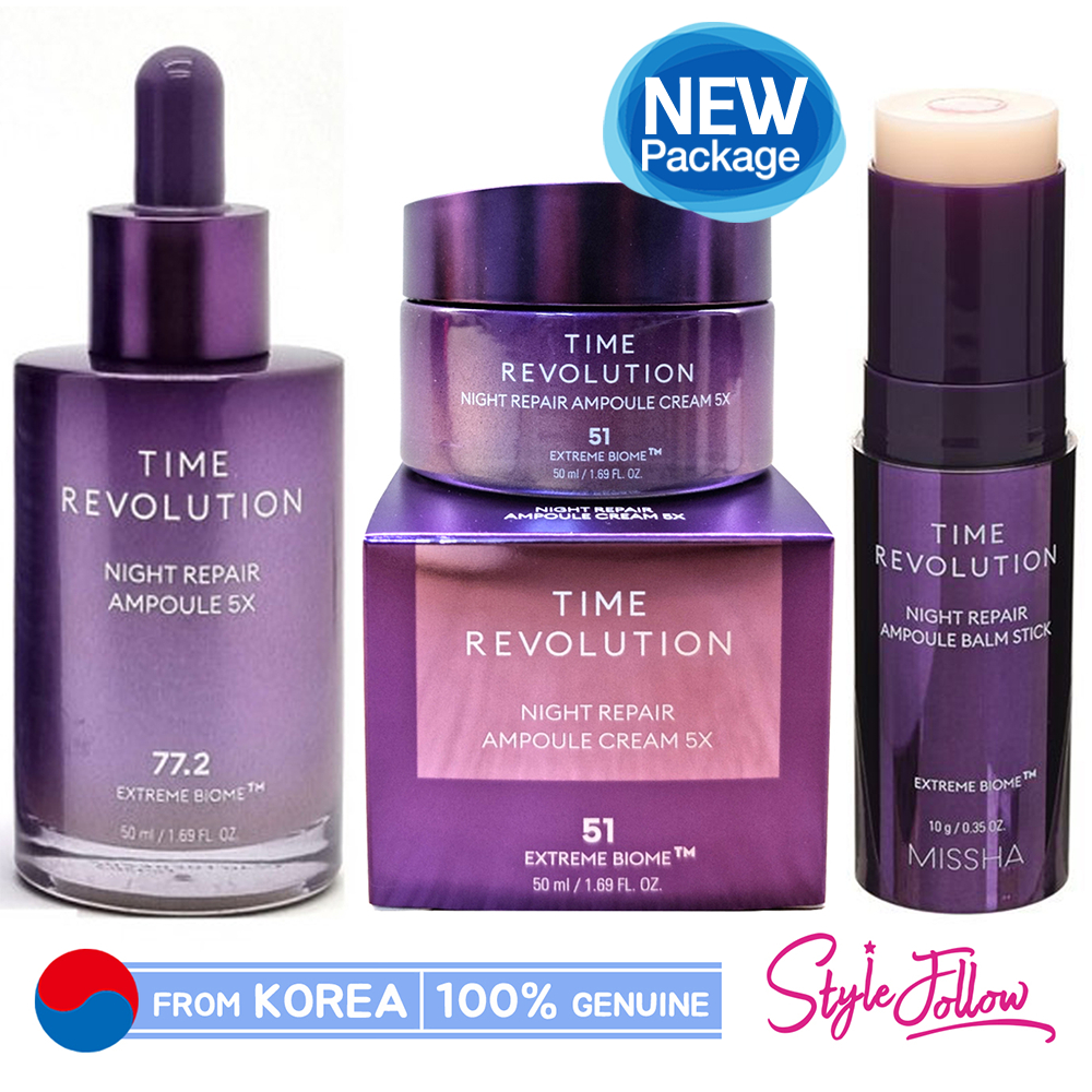 ❤️Thế hệ thứ 5❤️[MISSHA] Time Revolution Night Repair (Ampoule / Ampoule Cream / Ampoule Balm Stick 