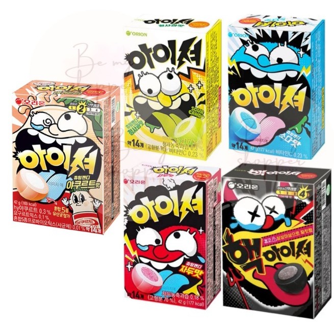 [ORION] Kẹo nhai siêu chua 5 vị Táo xanh / Sữa chua (Yakult) / Blue Soda / Plum / Heck Ultra Sour