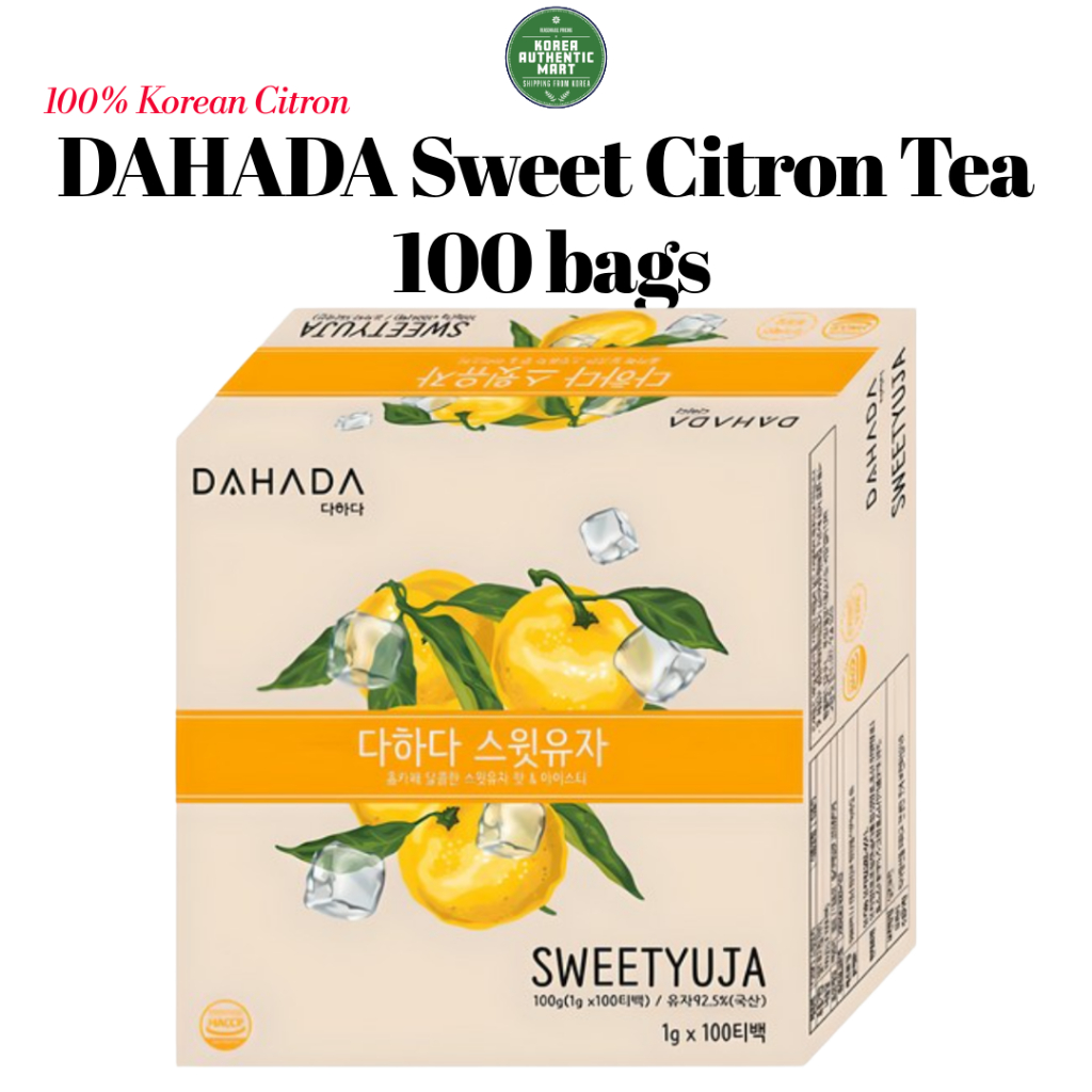 Túi trà Citron Hàn Quốc (Yuja) (100 túi) / 0 kcal / Hàng có sẵn / Chứng nhận HACCP