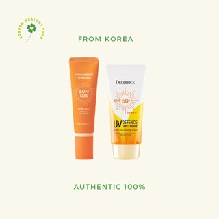 Deoproce uv defense suncream spf50 + pa + + + 70g / gel làm mát hyaluronic deoproce spf50 + pa + + + 50g