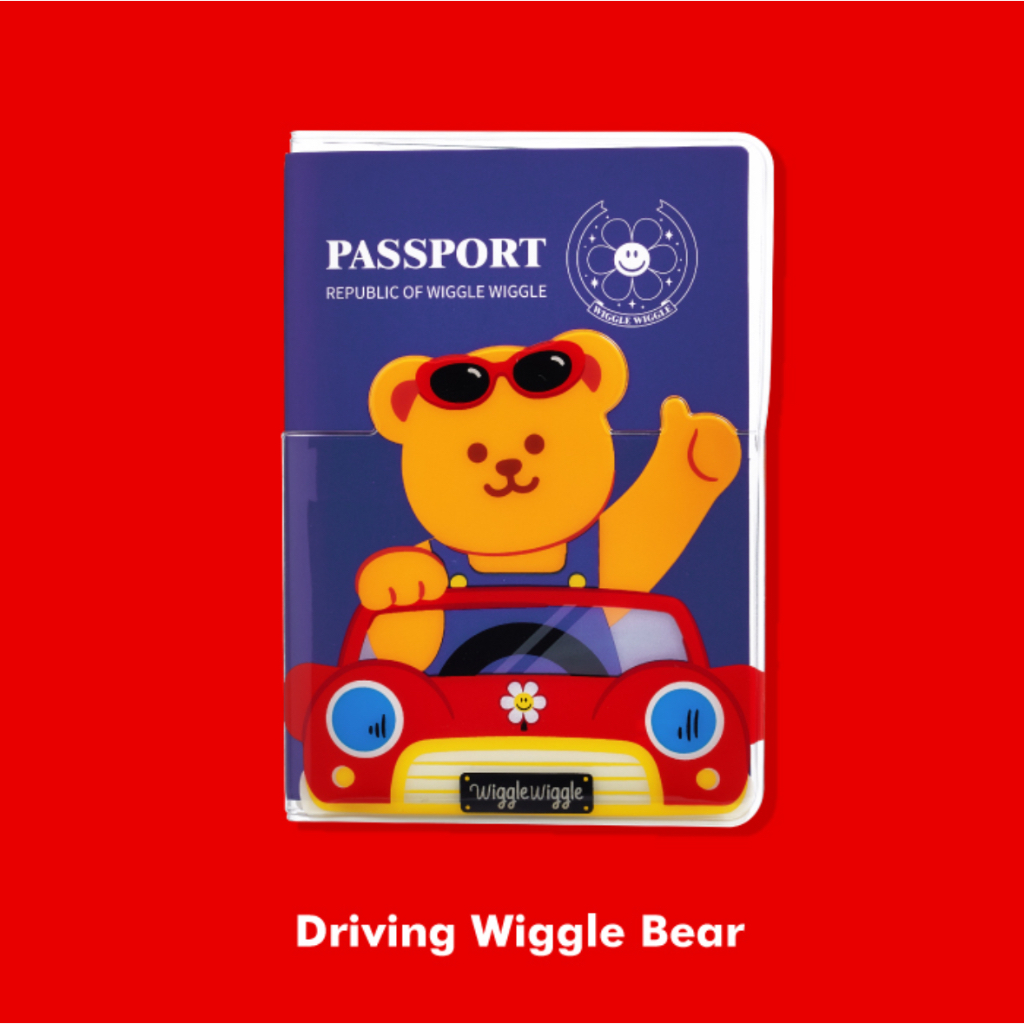 [Wiggle Wiggle] CASE POCKET PASSPORT - Gấu lắc lái xe