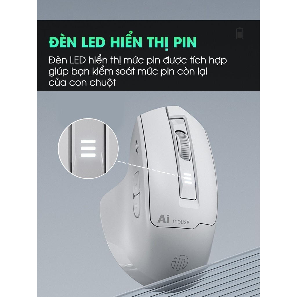 Chuột máy tính không dây bluetooth TEKKIN INPHIC S6 voice ai điều khiển bằng giọng nói dịch văn bản silent chống ồn | BigBuy360 - bigbuy360.vn