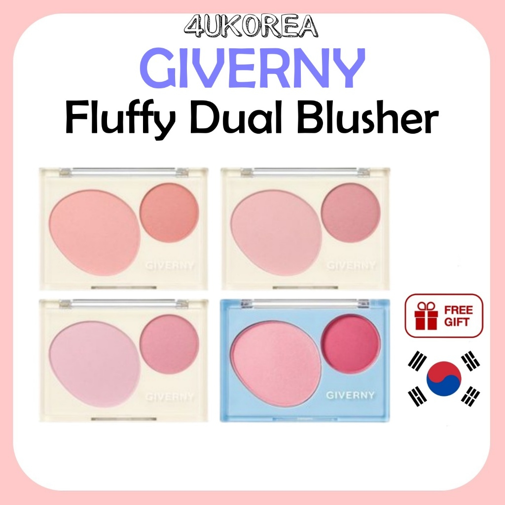 GIVERNY Fluffy Dual Blusher - 4 màu K-BEAUTY