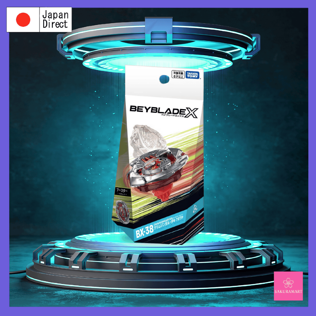 Beyblade X BX-38 Booster Crimson Garuda 4-70TP – Official Takara Tomy Attack-Type Bey