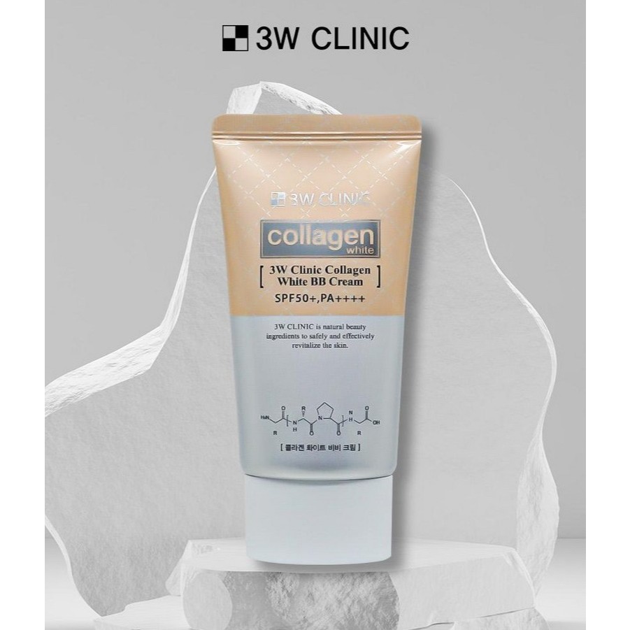 3W CLINIC Kem dưỡng da trắng Collagen Clinic 3W 60g {SPF50 +, PA + + + +}