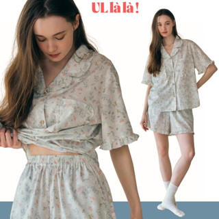 [MALL CHÍNH HÃNG](B25216WPSSN)BASIC ULLALA PAJAMAS Levishu Set bộ đồ ngủ mặc nhà nữ hoa nhí size M,L