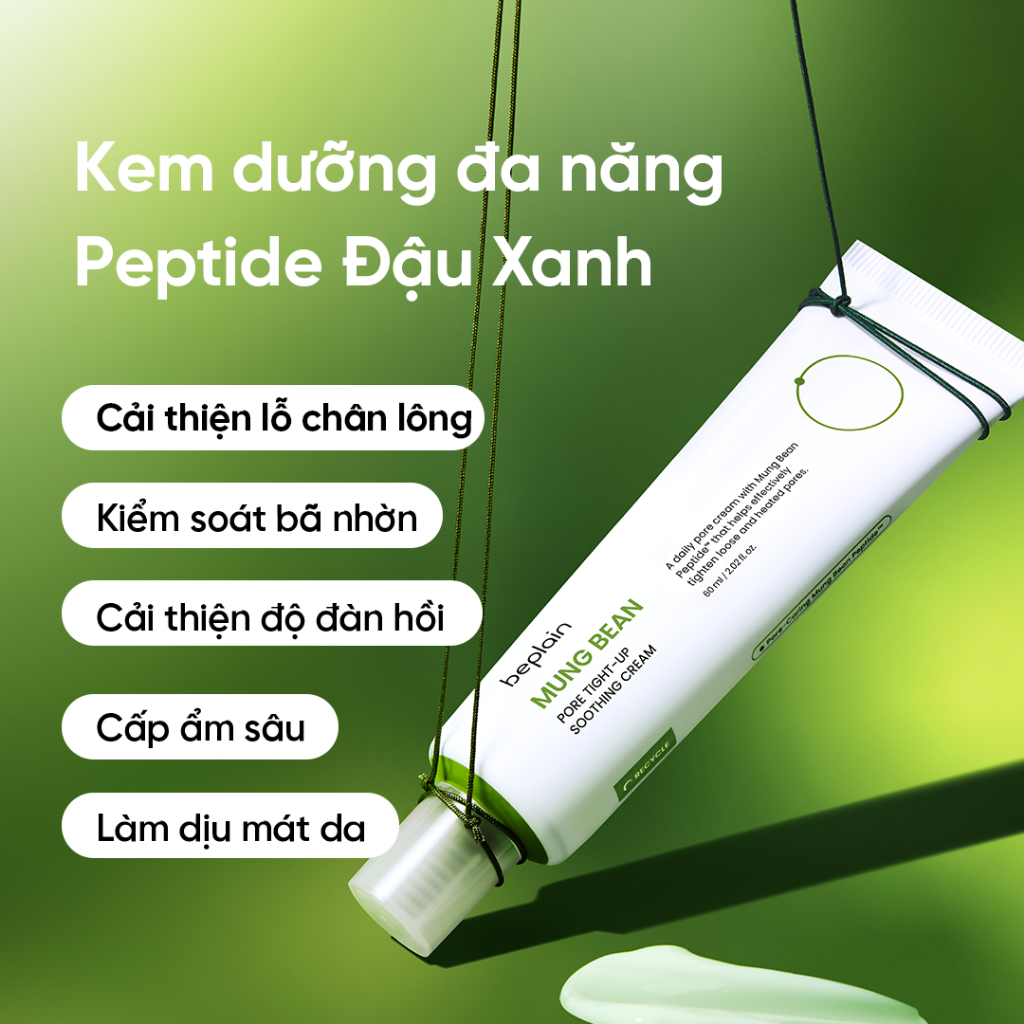 [Beplain Chính Hãng] Kem Dưỡng BEPLAIN chiết xuất Petide Đậu Xanh, ngừa dấu hiệu lão hoá, giảm tình trạng lỗ chân lông chảy xệ 60ML | BigBuy360 - bigbuy360.vn