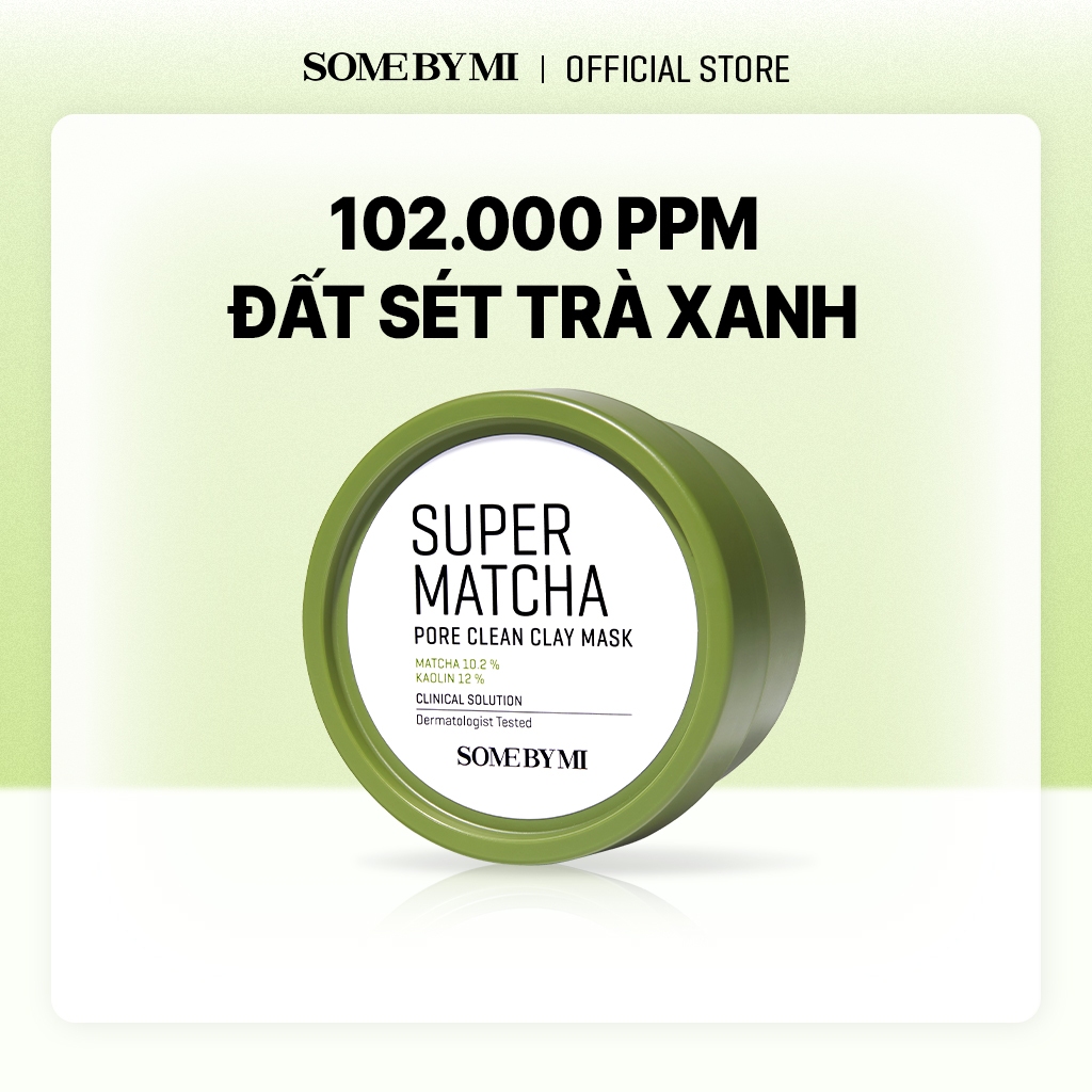 [SOME BY MI] Mặt nạ đất sét Trà Xanh Super Matcha Pore Clean Clay Mask 100g