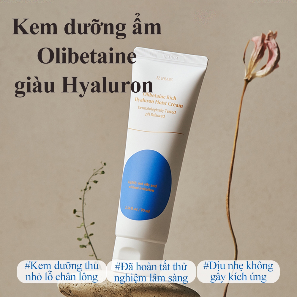 Kem dưỡng ẩm 12 GRABS săn chắc lỗ chân lông, làm trắng da