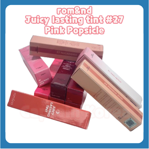 ROM&ND Màu lâu trôi romand ngon ngọt #27 Rom Popsicle màu hồng & nd ROMAND