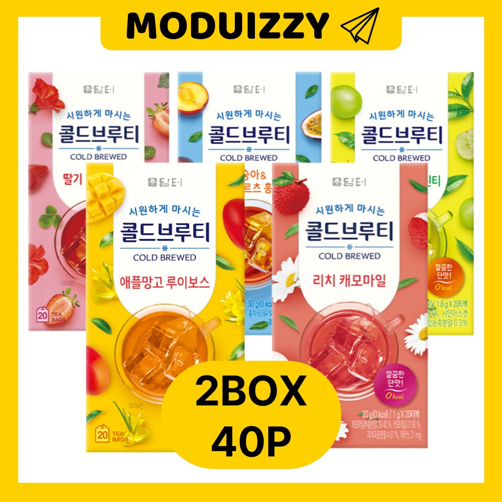 [Damtuh] * Sẵn sàng để hàng * 0Kcal Trà pha lạnh 3 hương vị 40T / Trà mỏng Hàn Quốc Trà ăn kiêng Dâu
