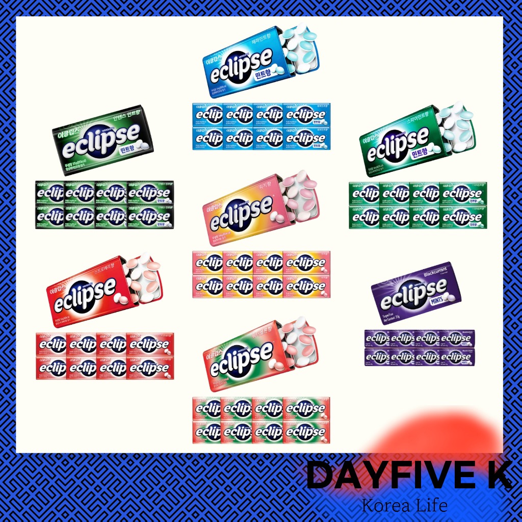 Kẹo không đường Eclipse – Gói Mini 7 vị (30 ~ 35g) · Hương vị trái cây & bạc hà tươi