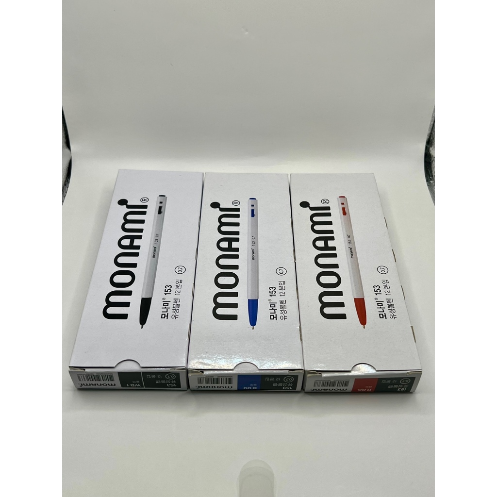 [Kor] Bút bi Monami 153 0.7mm 1Dozen 12 chiếc