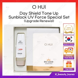 [O HUI] Day Shield Tone Up Sunblock UV Force Bộ đặc biệt SPF50 + / PA + + + (+ Miếng dán ngoài trời) Đổi mới / Kem chống nắng chống tia cực tím OHUI