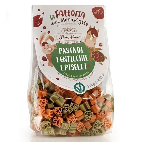 [Sản xuất tại Ý] Pasta hình động vật hữu cơ Pasta Natura 250g