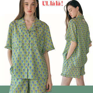   MALL CHÍNH HÃNG   BASIC-LINE   B25212WPSSN  ULLALA PAJAMAS Kael Set đồ ngủ mặc nhà tay ngắn hoa nhí 