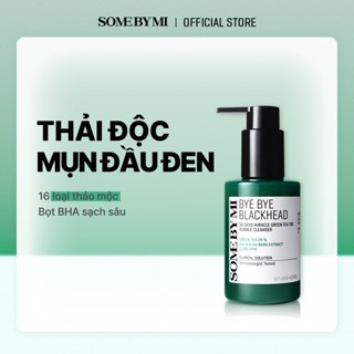 [SOME BY MI] Sữa Rửa Mặt Thải Độc Trà Xanh Bye Bye Blackhead 30 Days Miracle Green Tea Tox Bubble 120g