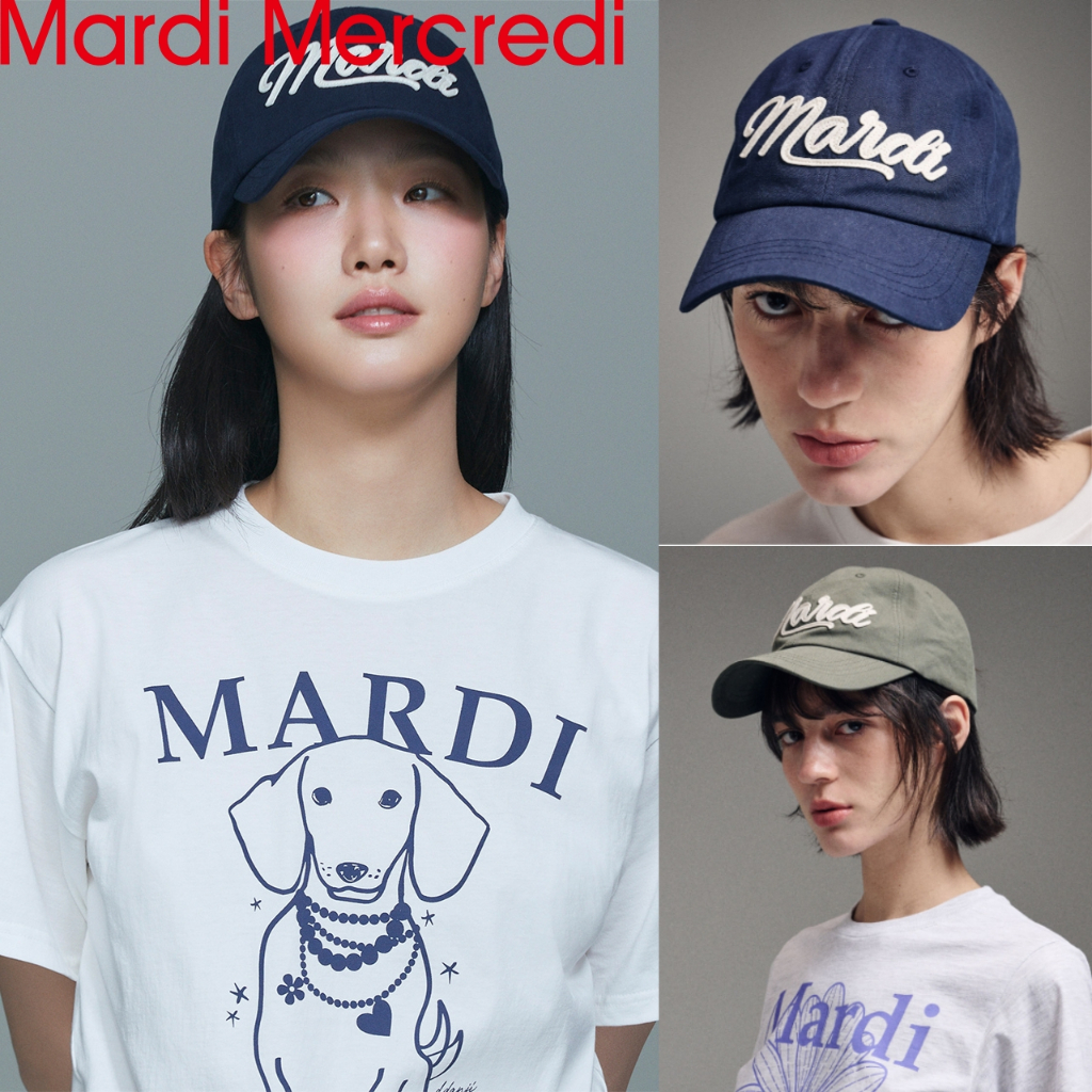 [Mardi MERCREDI] CAP MARDI VINTAGE LOGO BALL CAP _ 3 màu / 100% sản phẩm KR chính hãng / Vận chuyển 
