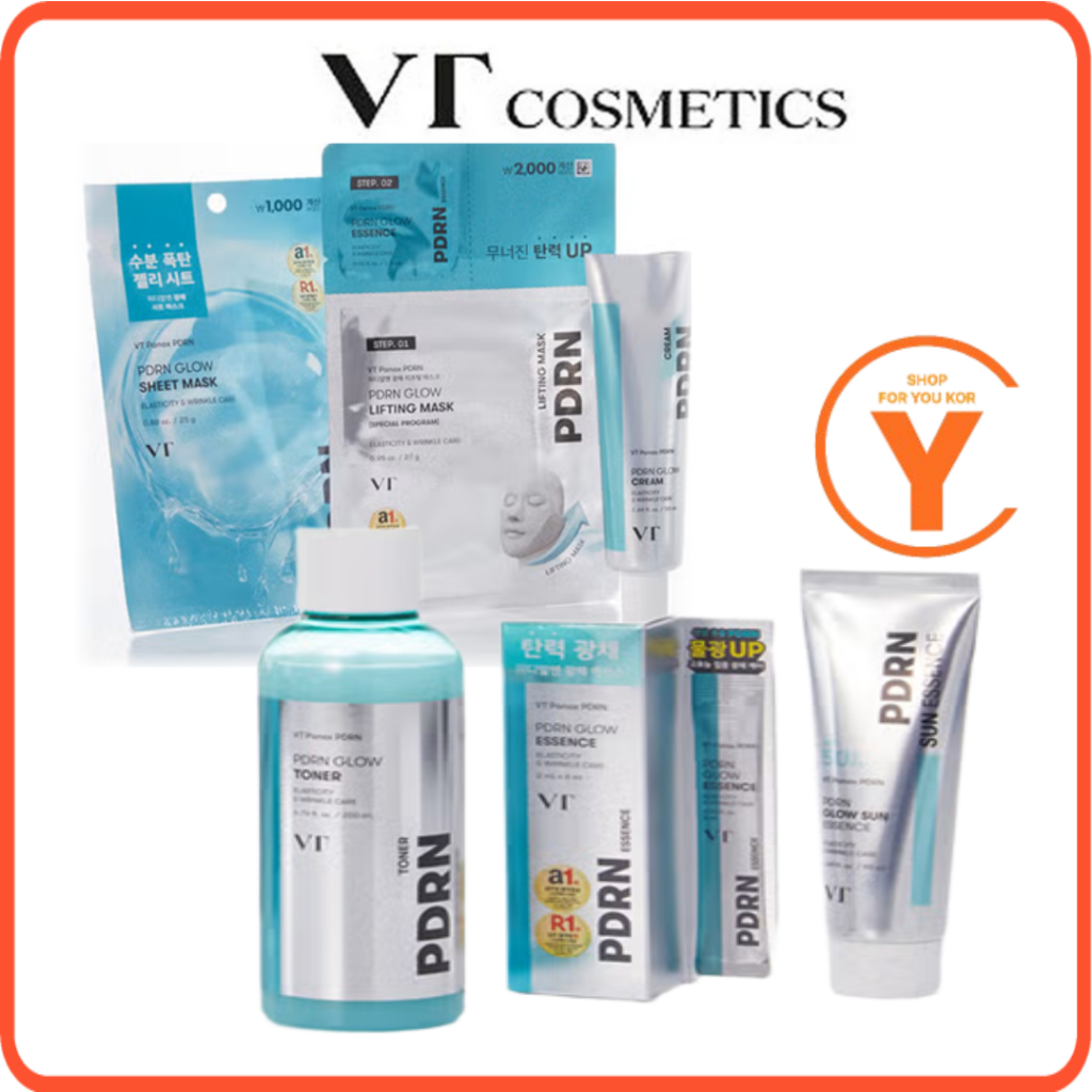 VT COSMETICS PDRN (Toner / Essence / Cream / Daily Mask / Glow Lock Mask / Sun Essence)