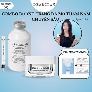 Combo kem dưỡng và serum dưỡng trắng mờ thâm nám chuyên sâu Dearglam (50ml +50ml)