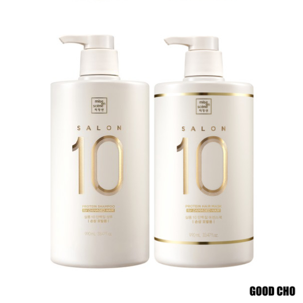 [Mise En Scene] Salon 10 Protein Shampoo/Hair Mask 990ml (For Damaged Hair)