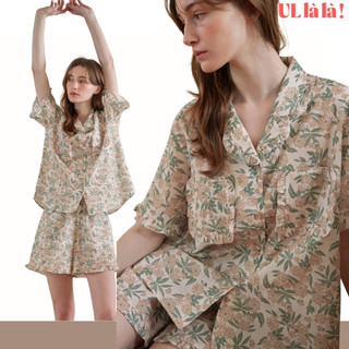   MALL CHÍNH HÃNG   B25219WPSSN  BASIC ULLALA PAJAMAS Belisa Bộ ngủ mặc nhà tay ngắn kate Size M,L 