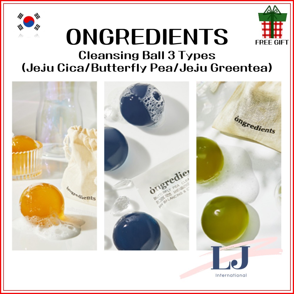 Quả bóng làm sạch ONGREDIENTS 3 loại (Jeju Cica / Bướm Pea / Jeju Greentea)