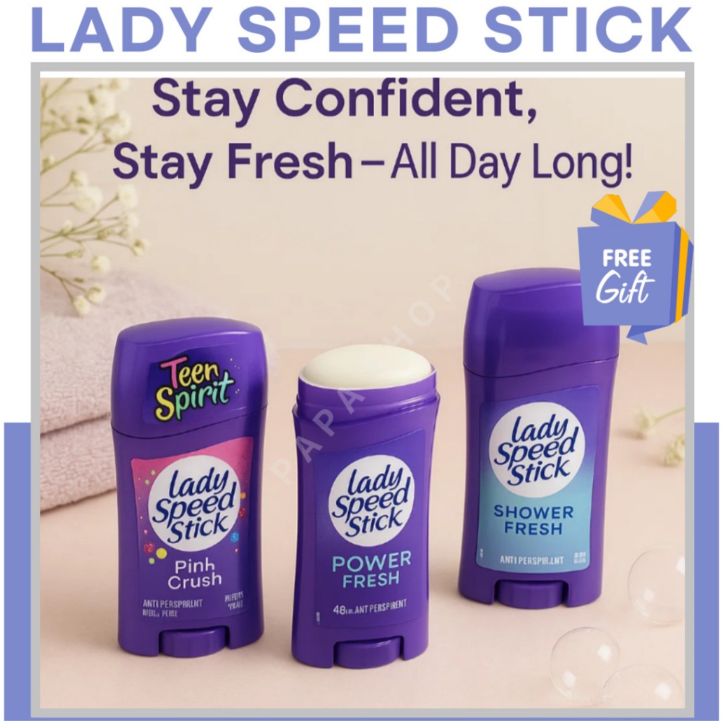 Lady Speed Stick Khử Mùi Dạng Sáp – Teen Spirit / Power Fresh / Shower Fresh | Bảo vệ 48h | Không cồ