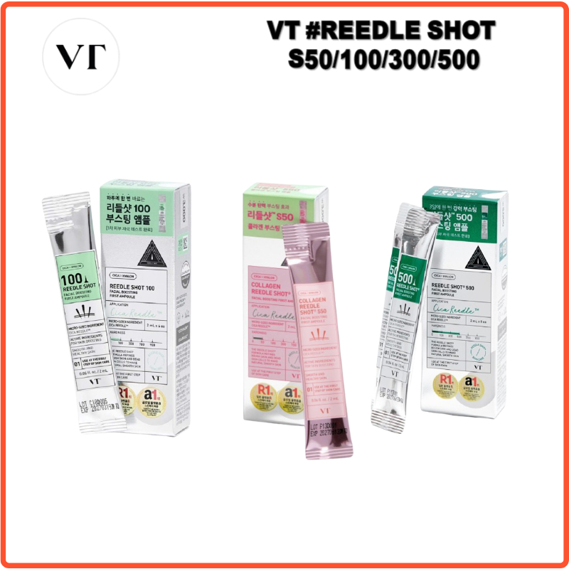 [Daiso Hàn Quốc] VT Reedle Shot 100 / Reedle Shot 300 Facial Boosting Cica Reedle Shot Essence S50 /