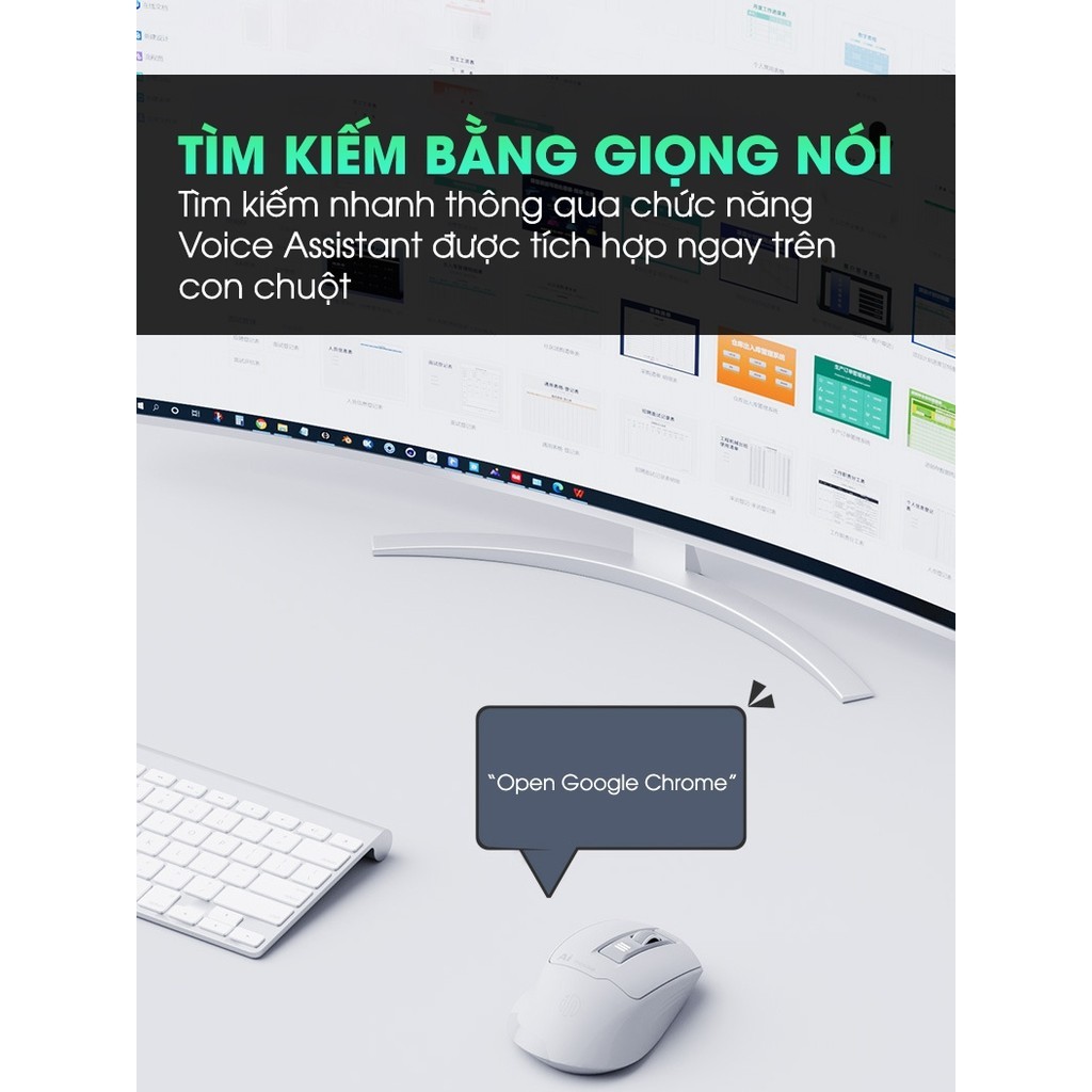 Chuột máy tính không dây bluetooth TEKKIN INPHIC S6 voice ai điều khiển bằng giọng nói dịch văn bản silent chống ồn | BigBuy360 - bigbuy360.vn