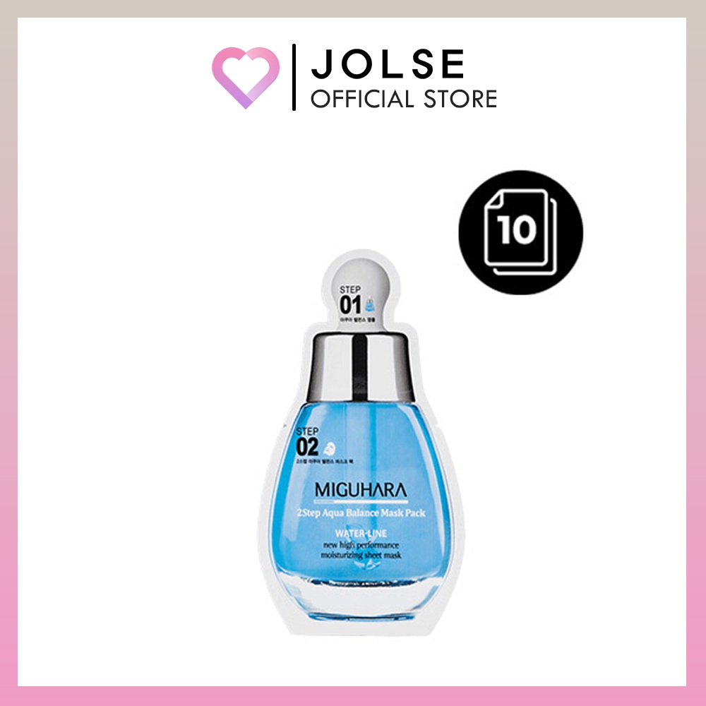 Gói mặt nạ cân bằng Aqua 2 bước MIGUHARA * 10ea