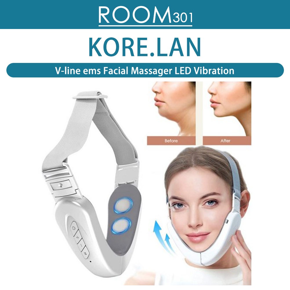 [Kore.lan] V-line ems Facial Massager LED Vibration / Máy mát xa mặt V-line ems LED Rung / ZG-AM122