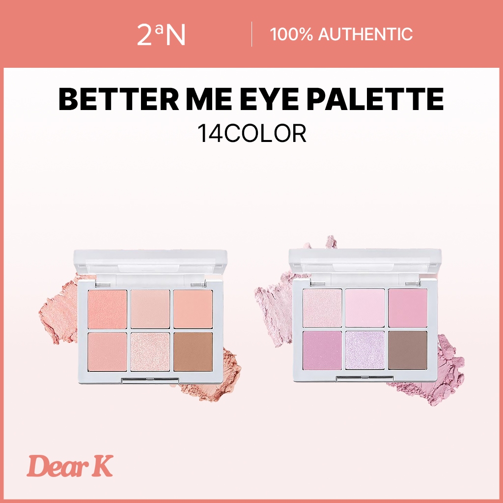 [2aN] Bảng Mắt Better Me 4.5g 17 Màu lấp lánh | Lung linh | Ngọc trai mờ | Bóng mờ