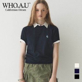 [WHO.A.U] Áo Thun Surf Bear Basic T-shirt Women Style | WHRPE2592F