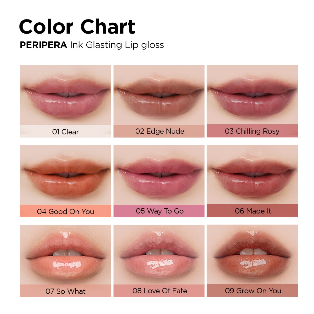 [PERIPERA - MÀU MỚI] | Ink Glasting Lip Gloss 4.5ml (Môi đầy đặn, Không dính, Đầu cỡ lớn, Thuần chay) | BigBuy360 - bigbuy360.vn