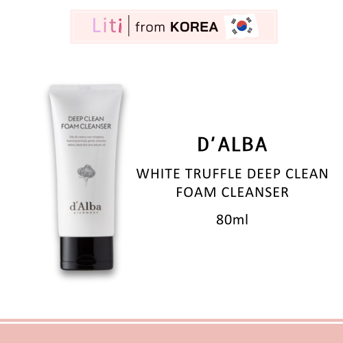 [d'Alba] Sữa rửa mặt thuần chay làm sạch sâu Deep Clean Foam Cleanser 80ml