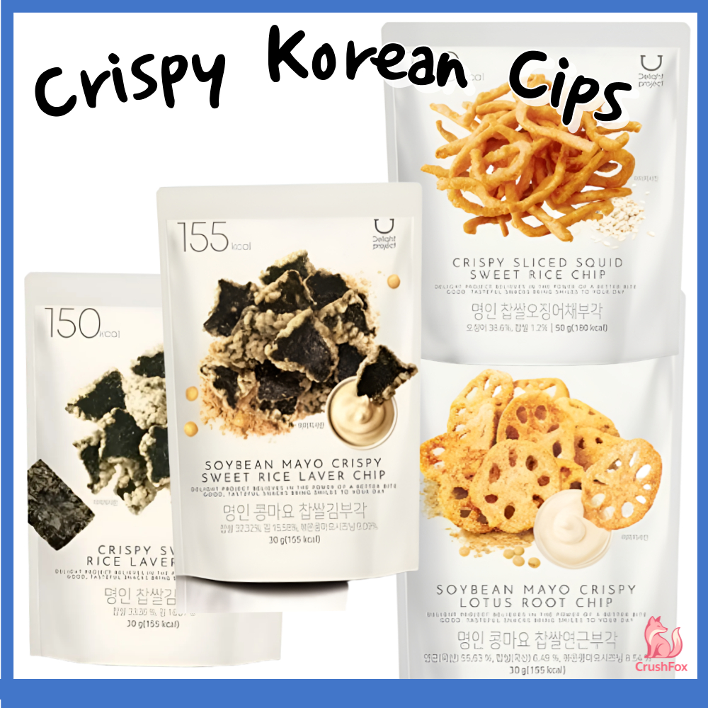 Delight Project Crispy Chips Hàn Quốc 30g – Laver hoặc Lotus Root (3 Loại)